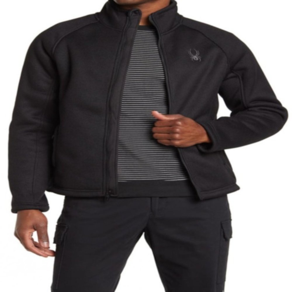 Spyder Men's Black Tonal Medium Steller Full Zip Jacket